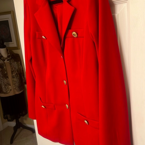 Dennis Basso’s Red Xmas 🤶 Blazer size Medium - Picture 4 of 7